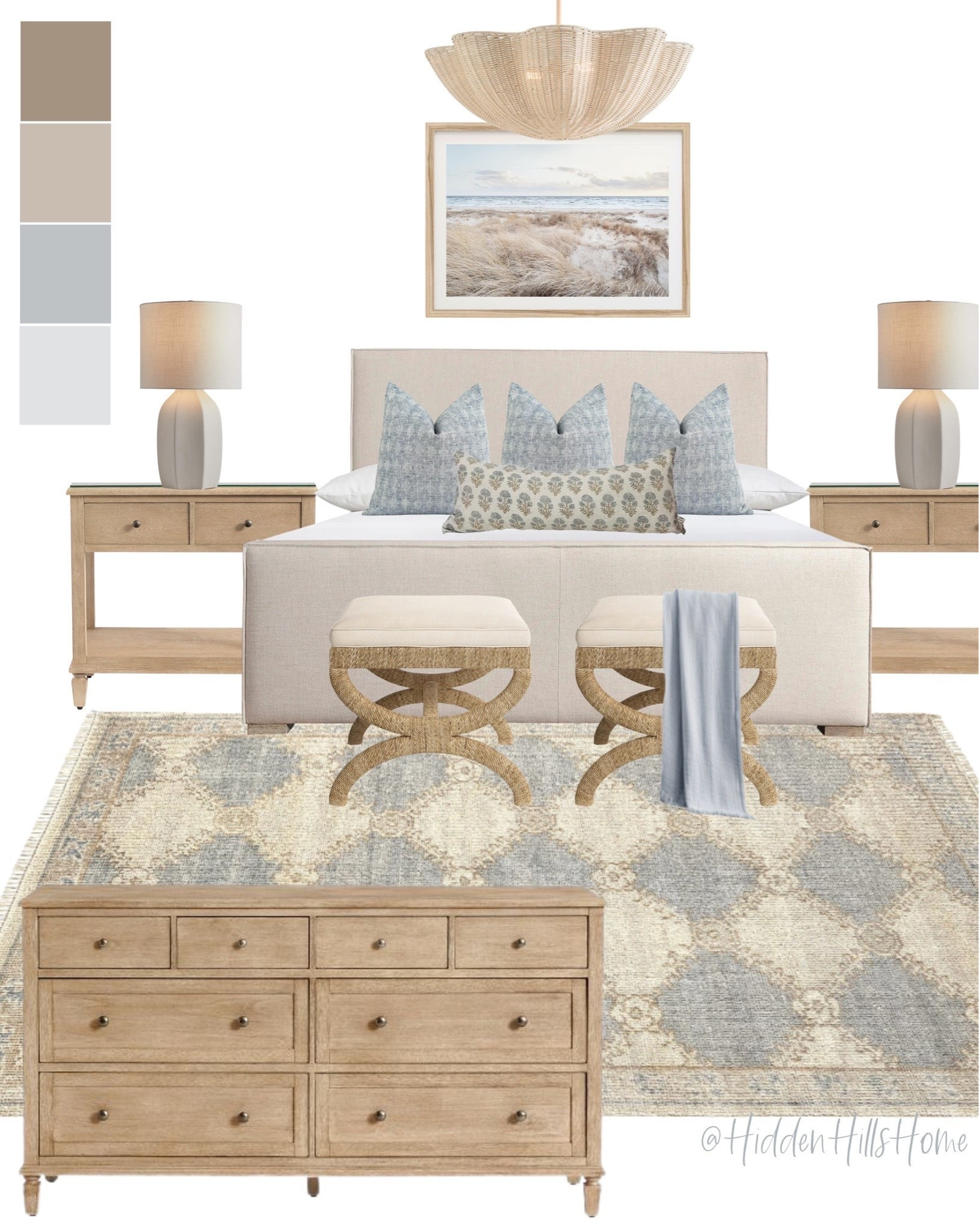 Coastal bedroom decor ideas, bedroom inspiration, cozy home decor, coastal master bedroom design, bedroom mood board, bedding, nightstands #coastal

#LTKHome #LTKSaleAlert #LTKSeasonal