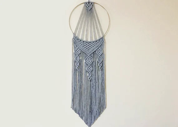 Large Macrame Dream Catcher Wall Hanging // XL Short or Long Length Hygge Wedding Gifts, Modern B... | Etsy (US)