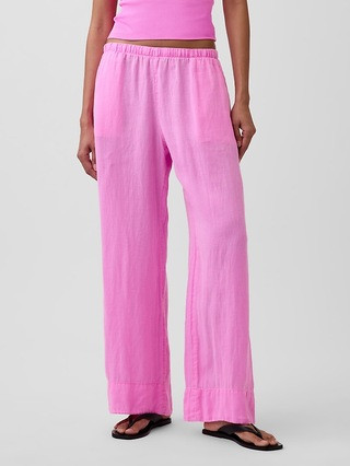 Linen-Blend Easy Wide-Leg Pants | Gap (CA)