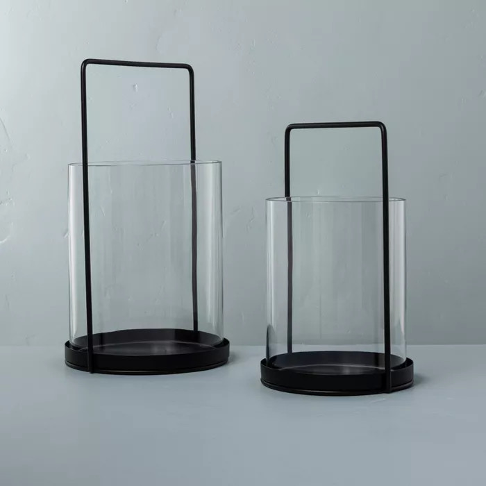 Glass & Metal Candle Lantern - Hearth & Hand™ with Magnolia | Target