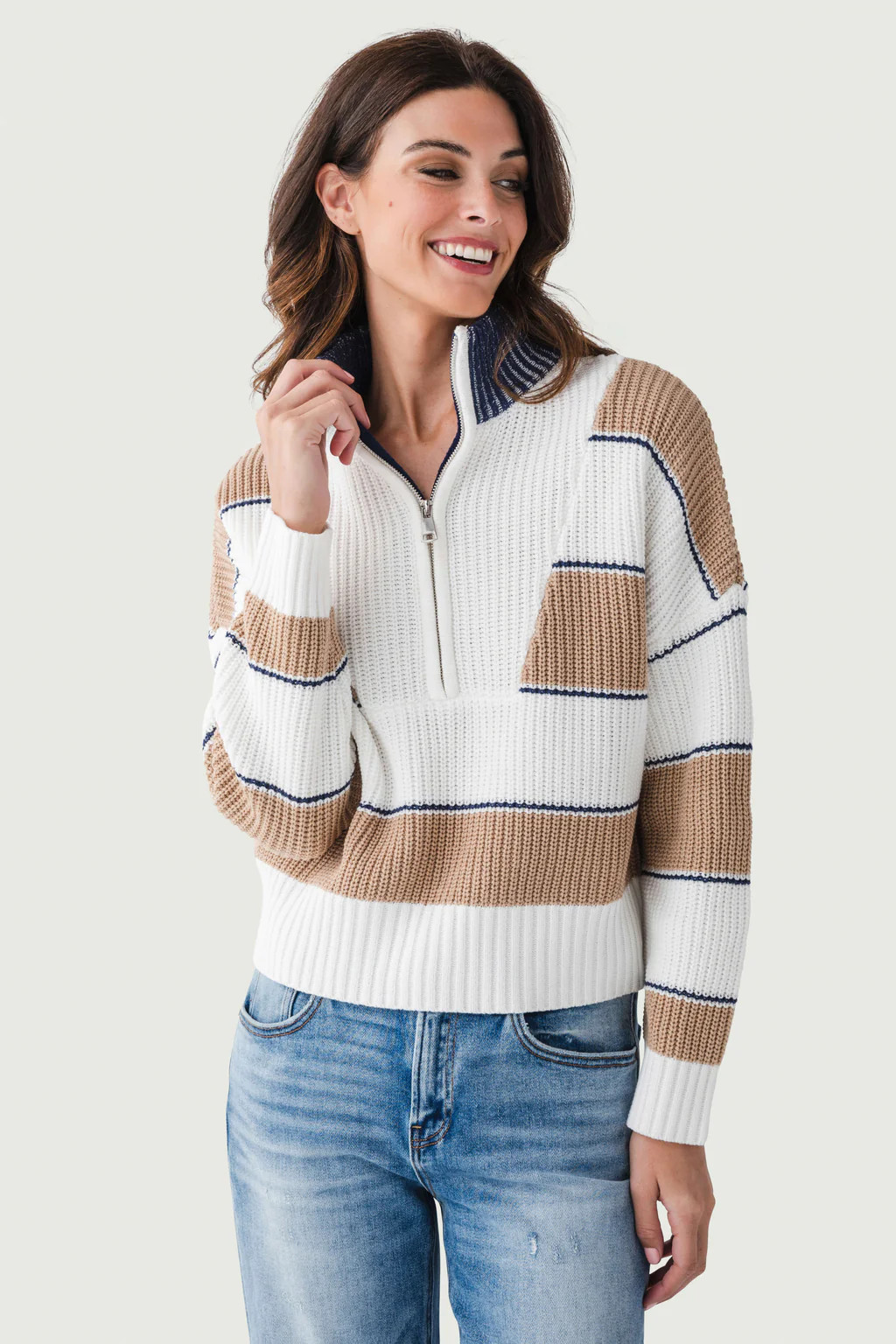 Elan Colorblock 1/2 Zip Pullover | Social Threads