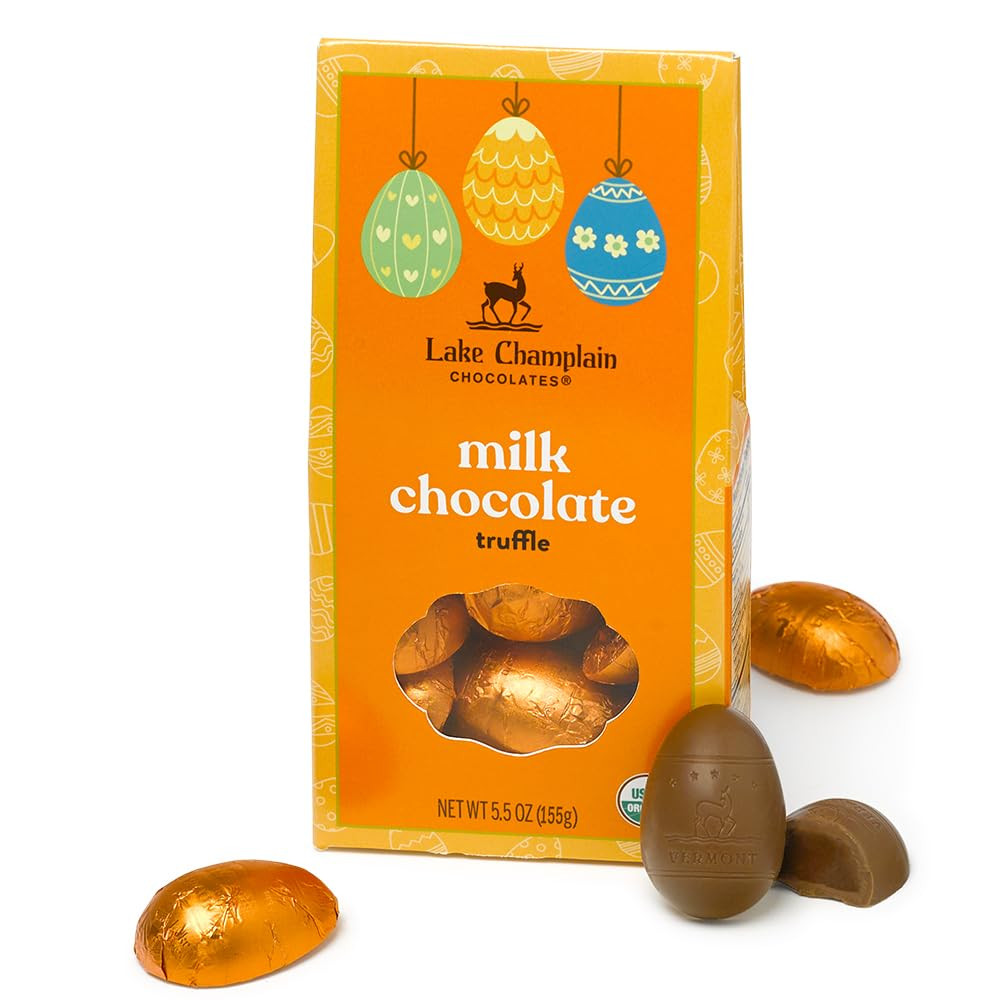 LAKE CHAMPLAIN CHOCOLATES Organic Milk Truffle Egg Bag, 5.5 OZ | Amazon (US)
