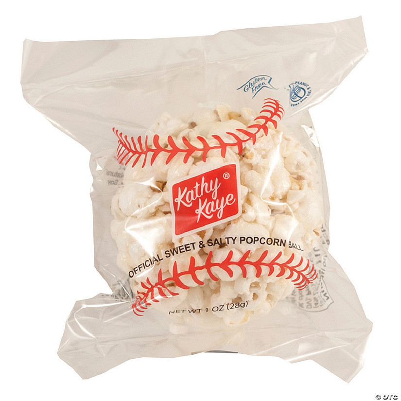 Kathy Kaye® Baseball Sweet & Salty Popcorn Ball Packs- 18 Pc. | Oriental Trading Company