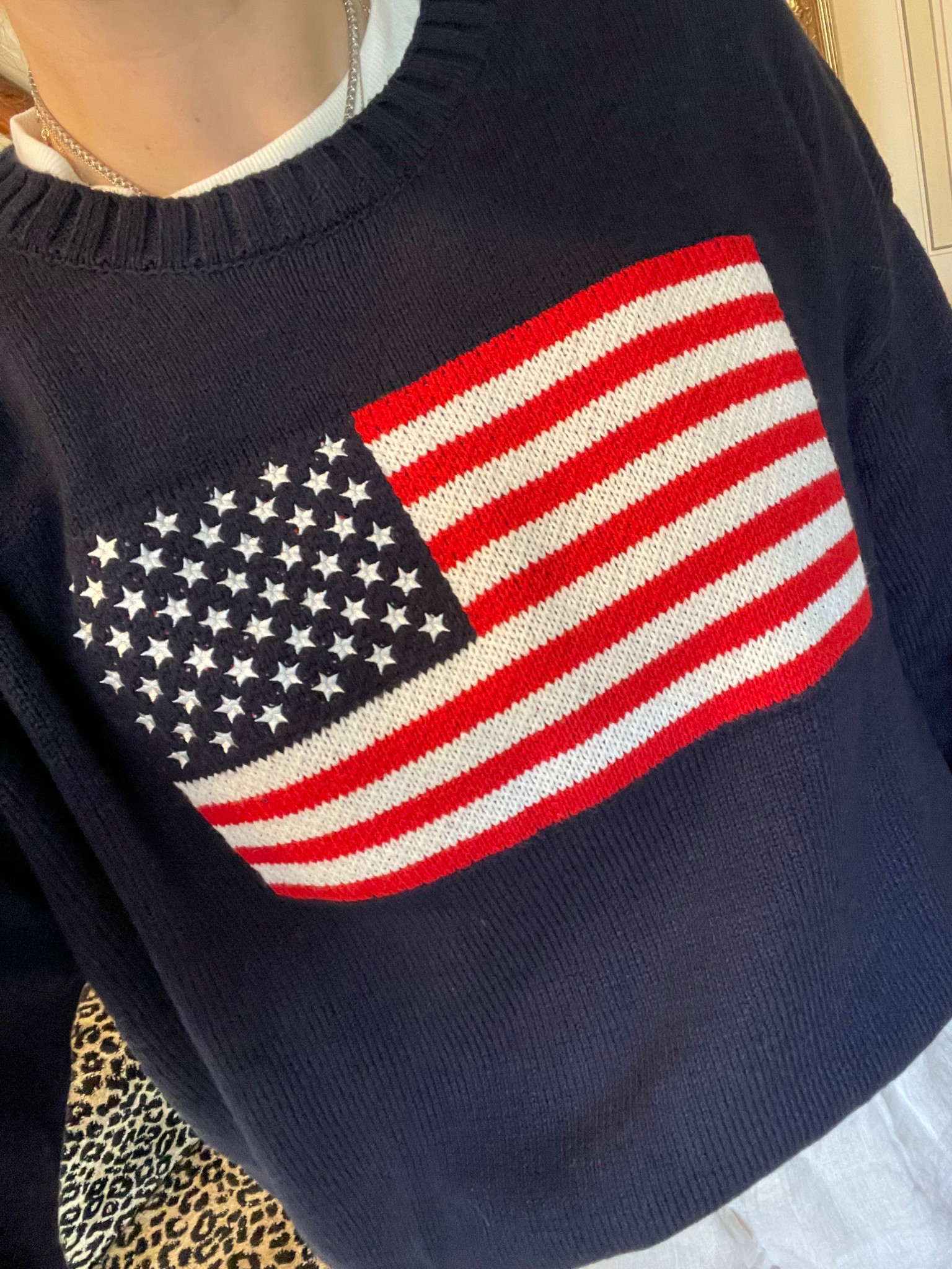 Super affordable American flag sweater! It runs a bit big - wearing a small but fits like a medium. Perfect for Memorial Day, Fourth of July, etc! 🇺🇸

#LTKFindsUnder50 #LTKStyleTip #LTKSeasonal