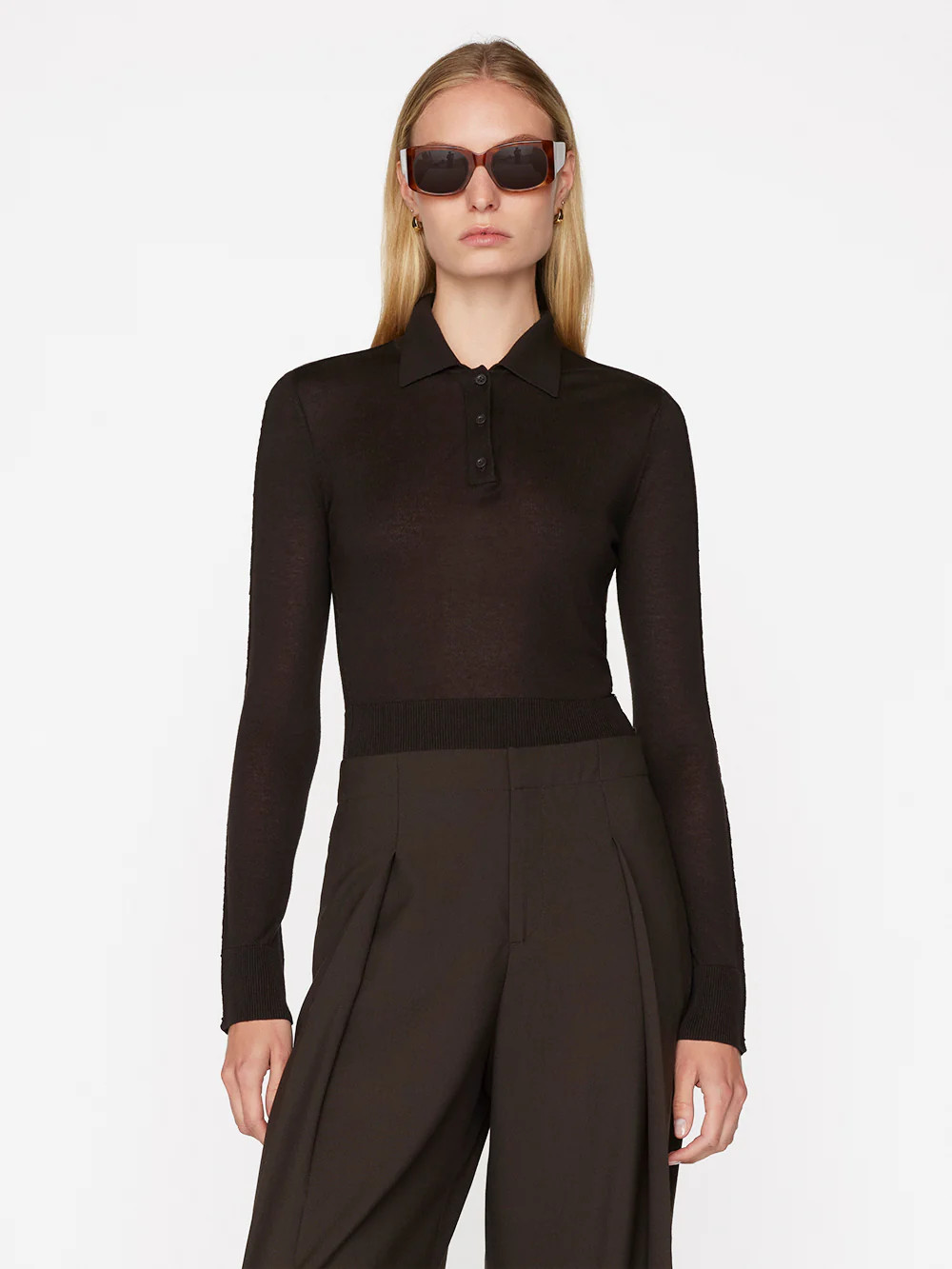 Refined Polo Sweater -- Americano | Frame Denim