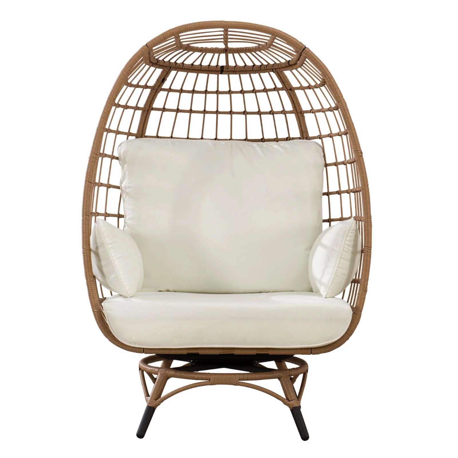 Sunjoy Swivel Egg Cuddle Chair - Brown | Walmart (US)