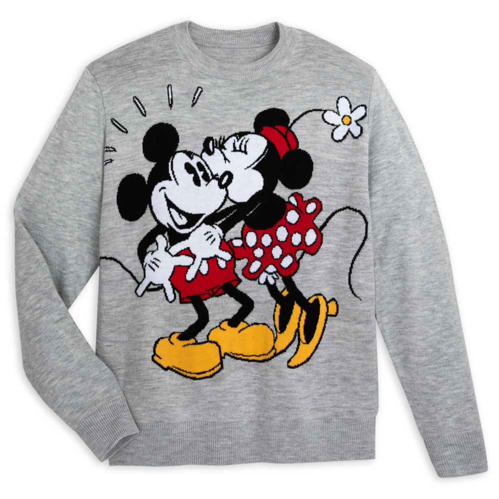 Mickey and Minnie Mouse Pullover Knit Sweater for Adults | Disney Store
