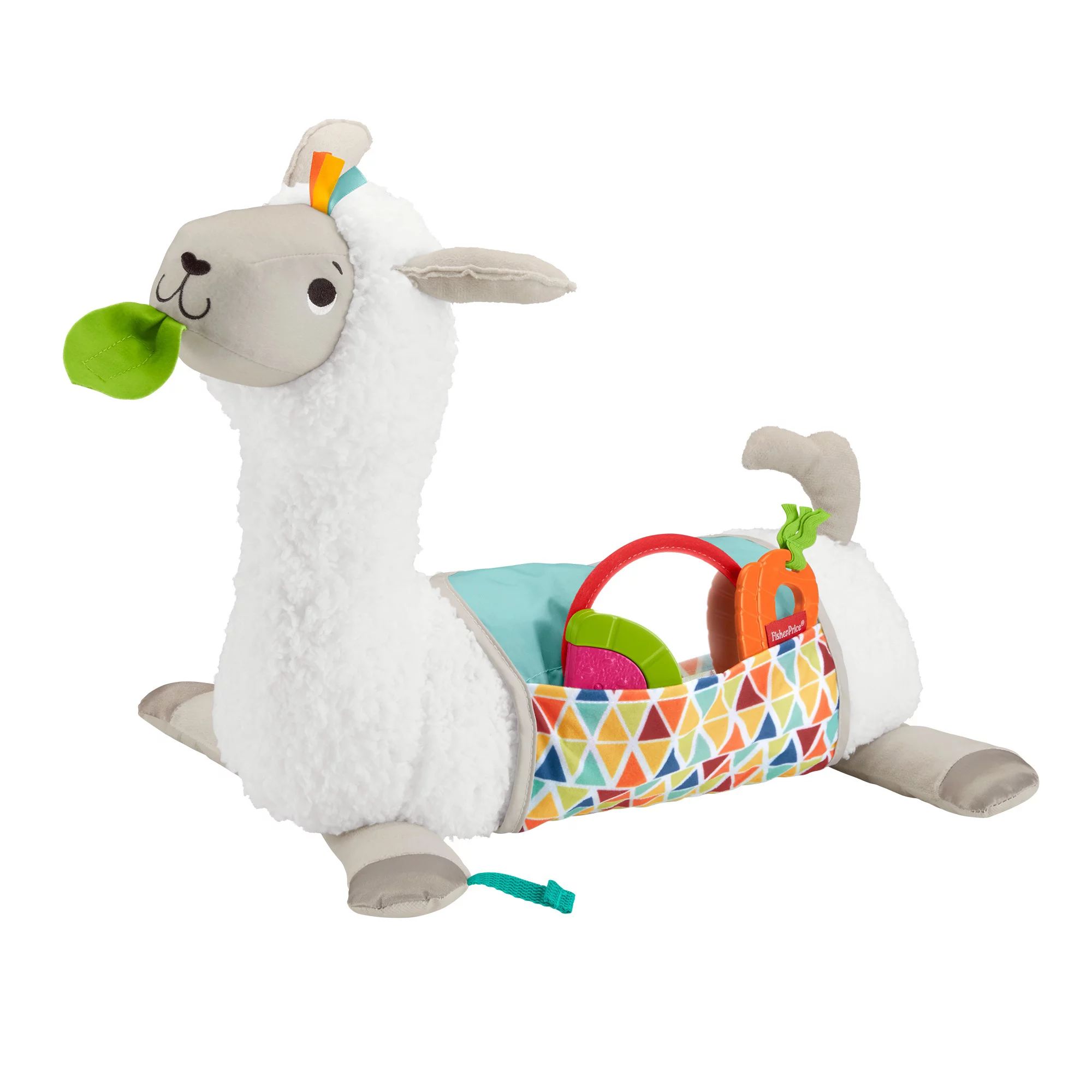 Fisher-Price Grow-with-Me Tummy Time Plush Llama with 3-Toys | Walmart (US)