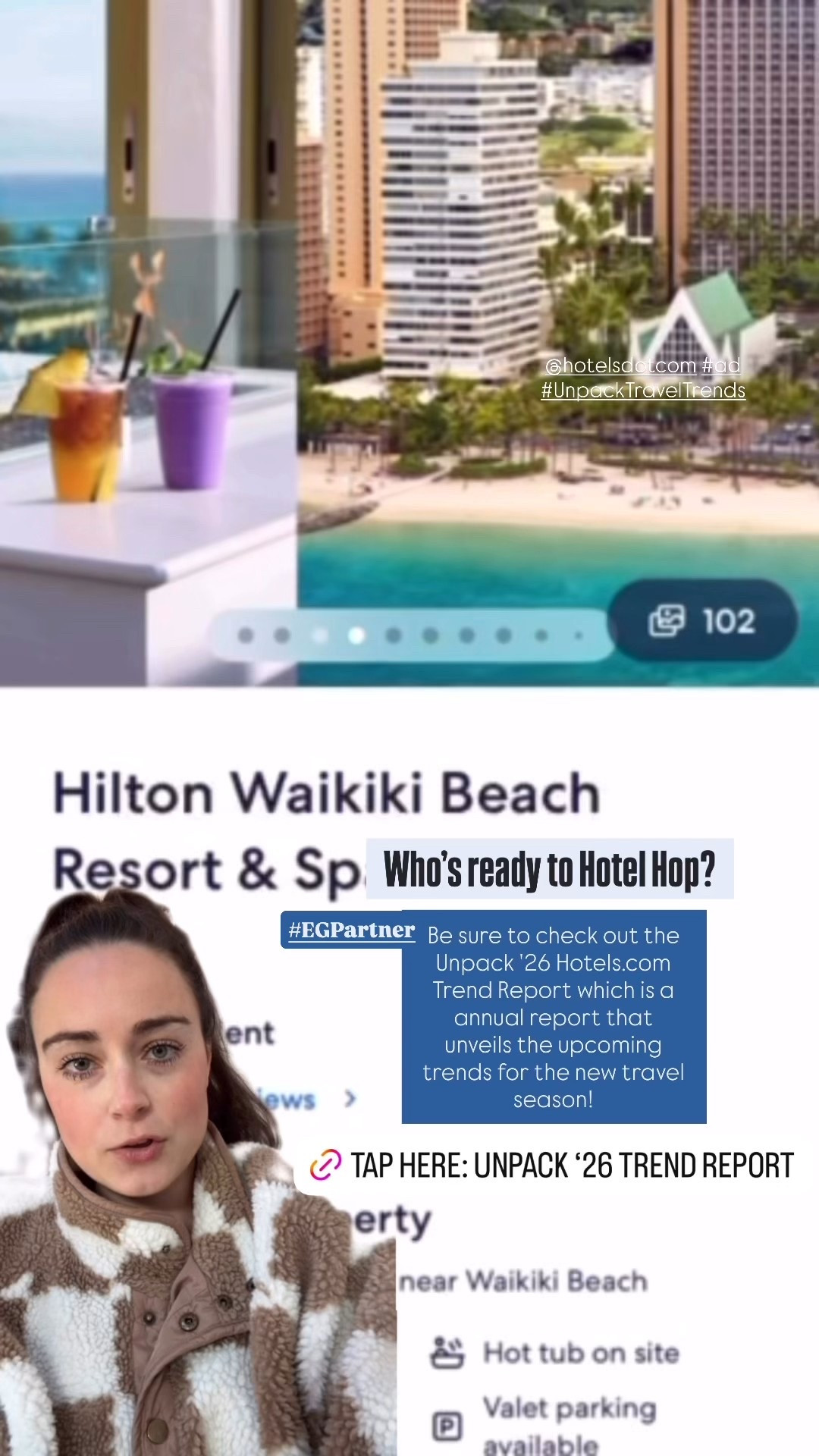 #EGPartner @hotelsdotcom just dropped their Unpack '26 Travel Trend Report where they unveiled the top travel trends for the upcoming year. My favorite? Hotel Hop. 

I recently visited Honolulu, Hawaii and loved the different parts of the island. What I would do next time? Stay in more than one hotel on Oahu to be able to experience the beach, the hikes, the wonderful food trucks! 

If you're planning a 2026 trip, be sure to use hotels.com for your travel needs - and explore various parts of your destination by staying at multiple hotels. #UnpackTravelTrends #ad #paidlink

https://liketk.it/5rHi1
