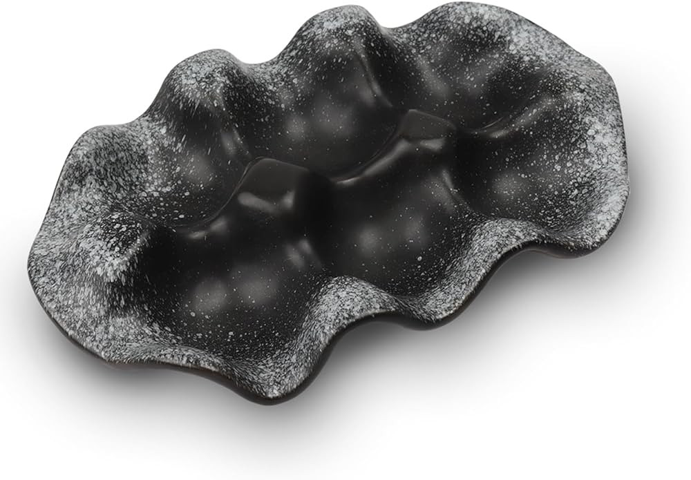 DOBROGOST Ceramic 6 Cups Egg Tray,Half Dozen Porcelain Egg Holder Container Keeper Storage Organi... | Amazon (US)