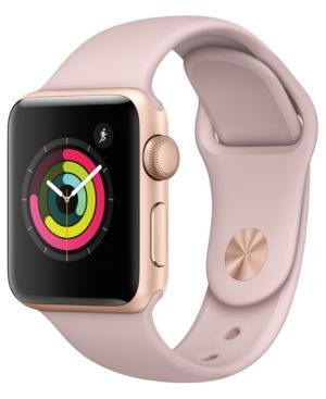Apple Watch Series 3 (Gps), 38mm Gold Aluminum Case with Pink Sand Sport Band | Macys (US)