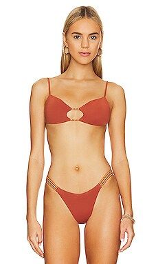 Vix Swimwear Kendra Erin Bikini Top in Bio Camel from Revolve.com | Revolve Clothing (Global)