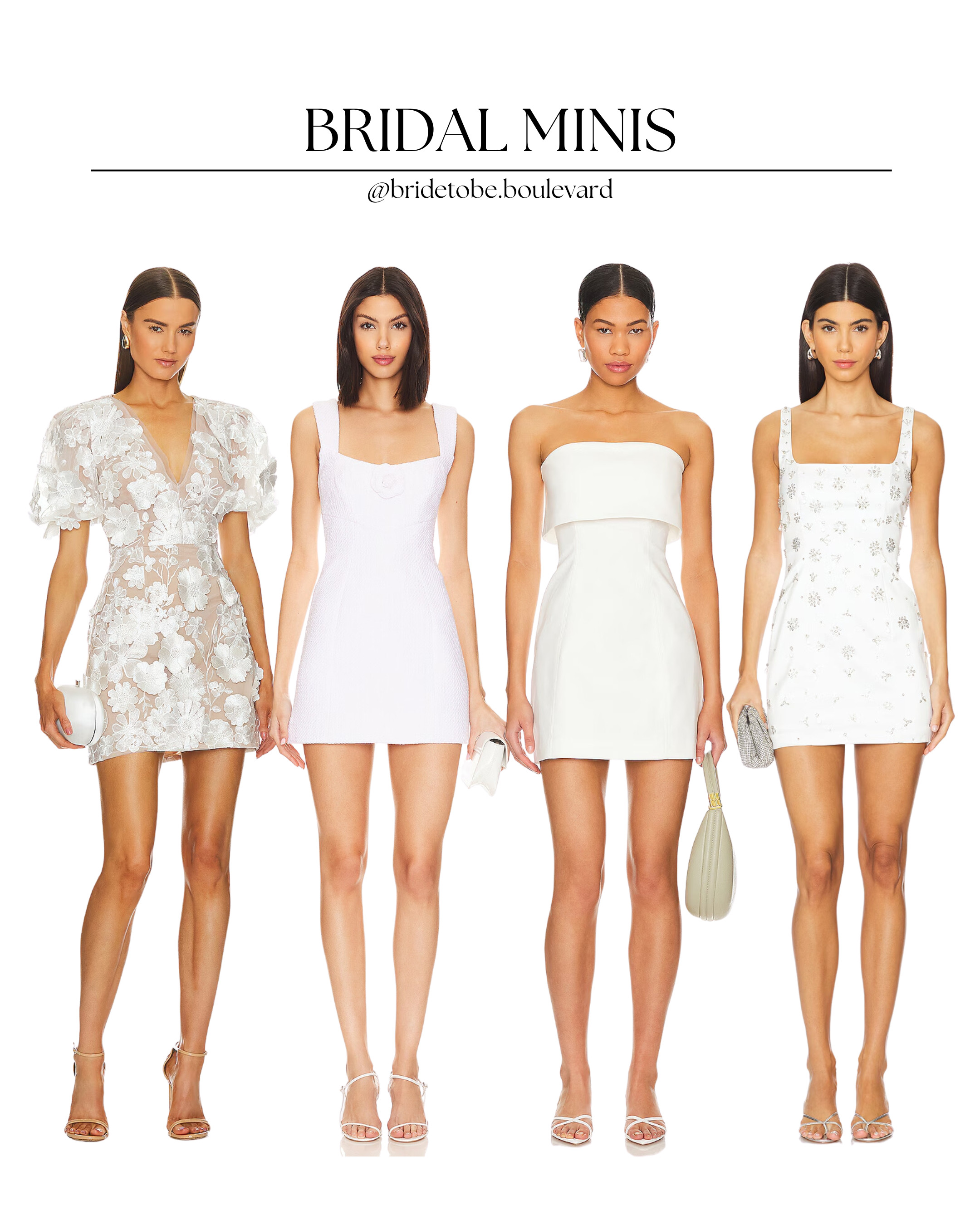 ✨ Bridal Mini Magic ✨ These stunning mini dresses are perfect for all your bridal events! Featuring floral details, chic embellishments, and flirty designs, these styles are ideal for making a statement at your shower, bachelorette, or rehearsal dinner. 🤍 Shop now and shine at every celebration! #BridalStyle #MiniDresses #WeddingInspo #LTKBridal 

 #LTKParties #LTKStyleTip #LTKWedding