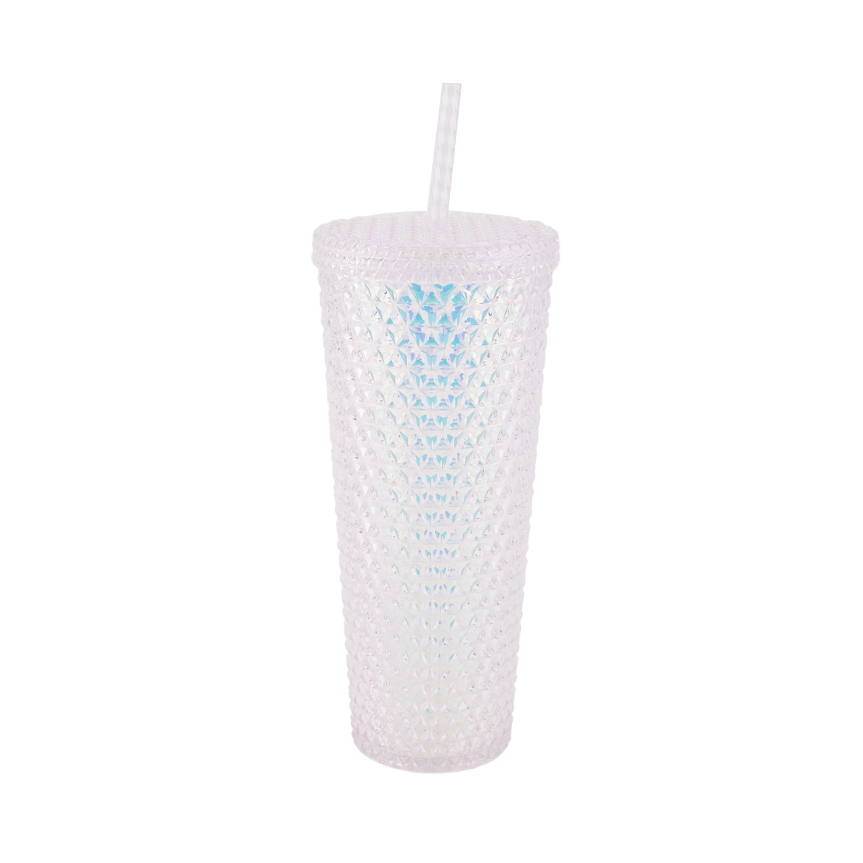 Holiday Time 26 ounce Iridescent Double Wall Tumbler, White | Walmart (US)