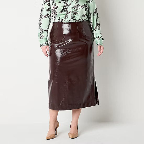 new!Worthington Womens High Rise Midi Full Skirt-Plus | JCPenney