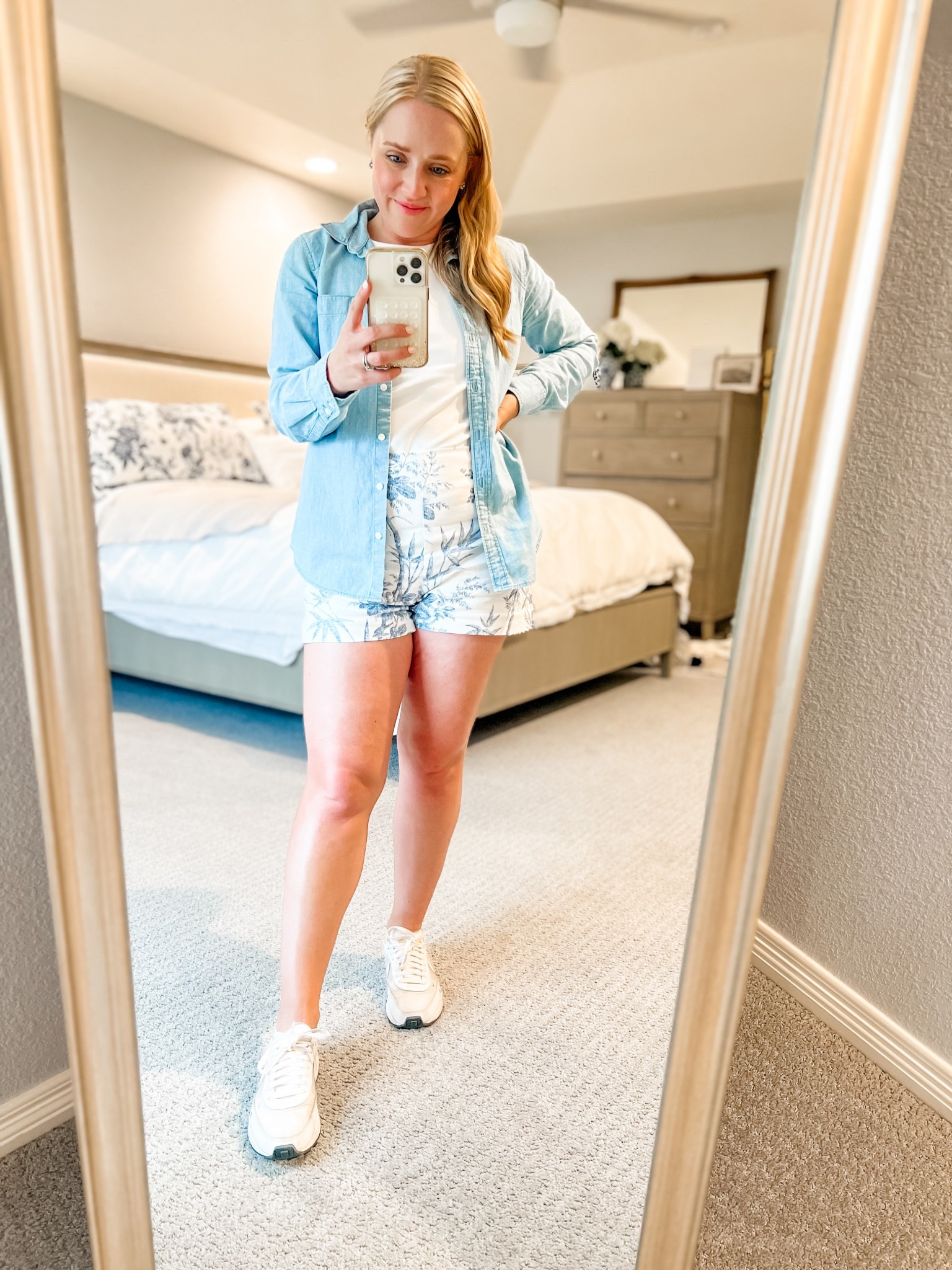 Wearing 4 petite in these palm printed shorts. Shorts fit tts. 

Petite outfit, shorts, linen shorts, summer outfit 

#LTKSaleAlert #LTKFindsUnder100 #LTKPetite