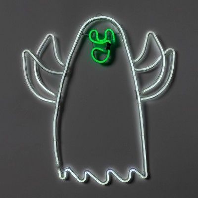 LED Faux Neon Rope Ghost with Moving Arms Halloween Novelty Sculpture Light - Hyde & EEK! Boutiqu... | Target
