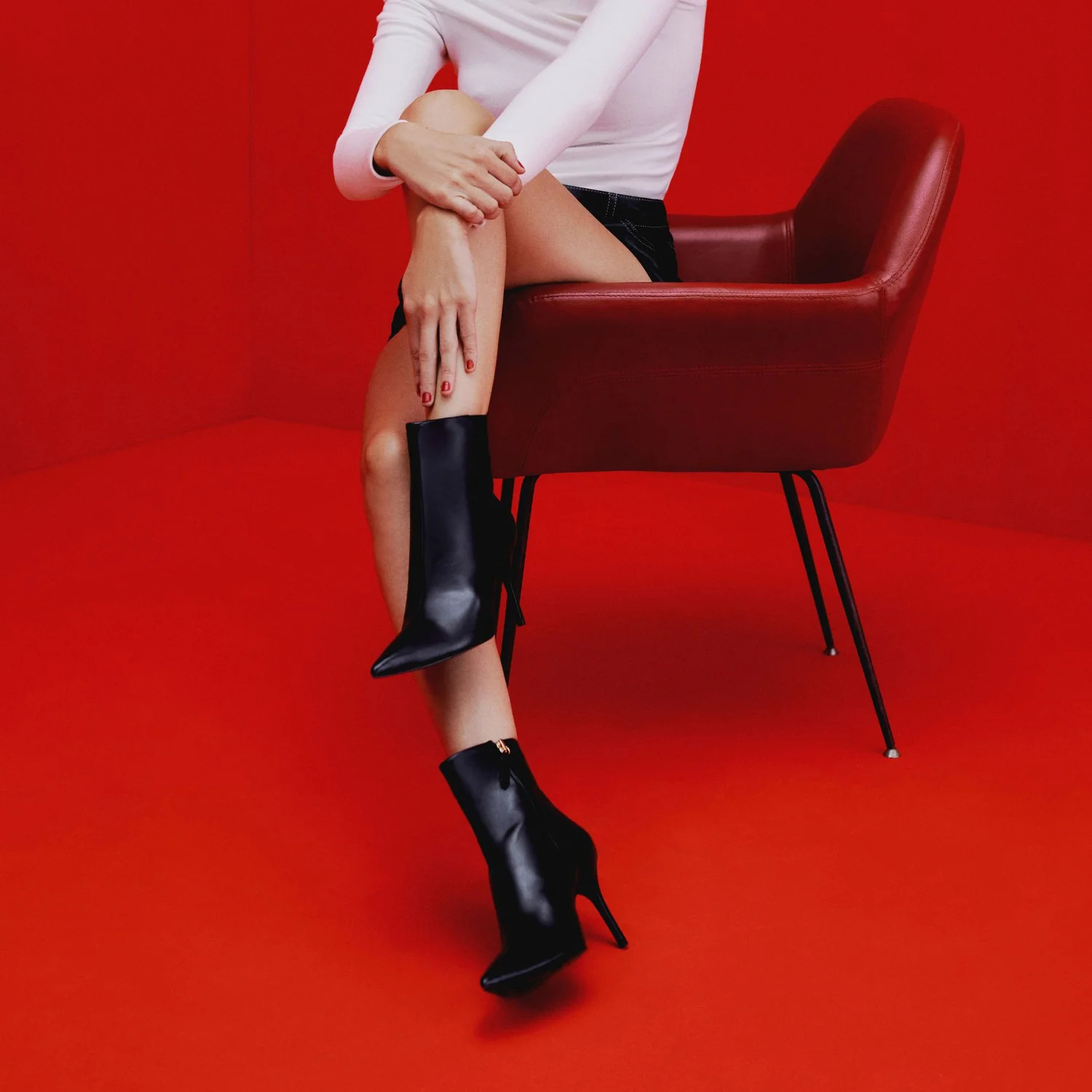 Black Pointed Toe Booties - Mikki Bootie - High Heel Booties | SCHUTZ | Schutz Shoes (US)