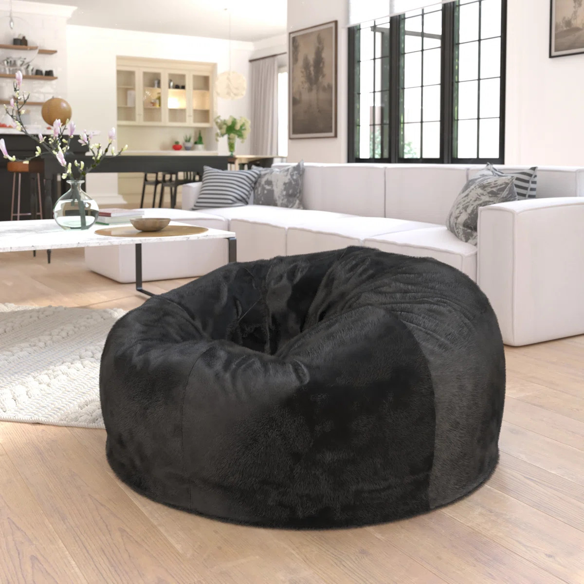 Classic Refillable Cotton Bean Bag Chair | Wayfair North America