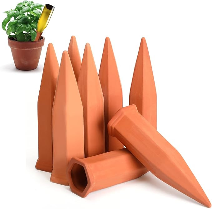 Jovitec Plant Watering Stakes Self Watering Spikes Terracotta Automatic Plant Waterers Devices fo... | Amazon (US)