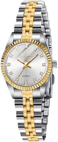 Gold Womens Watch Set, 18K Gold Plated Bangle Bracelets Ring for Women, Dainty Ladies Wrist Water... | Amazon (US)