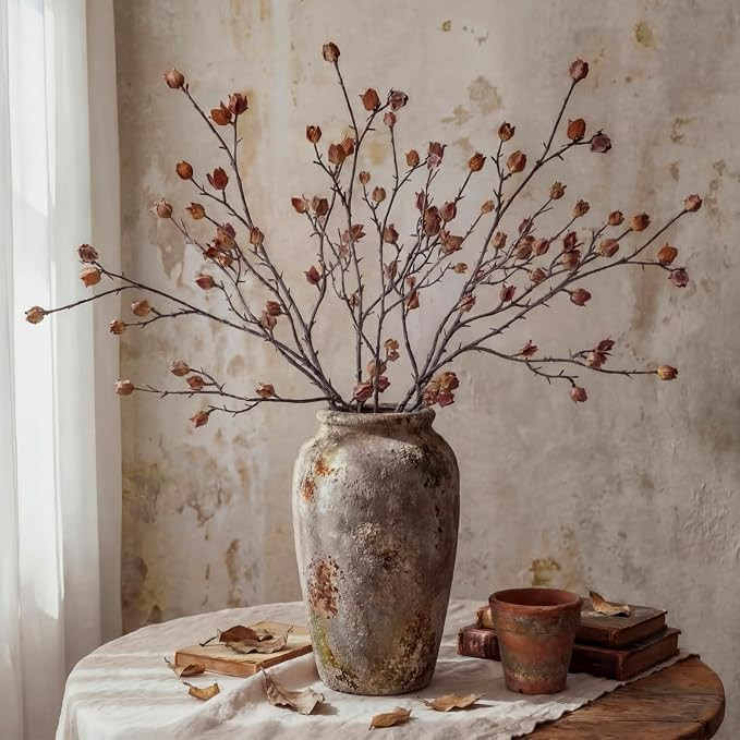 Hotop 6 pcs Artificial Berry Stems, 35.4in Faux Fall Branches for Tall Vases Long Stems Floral Re... | Amazon (US)