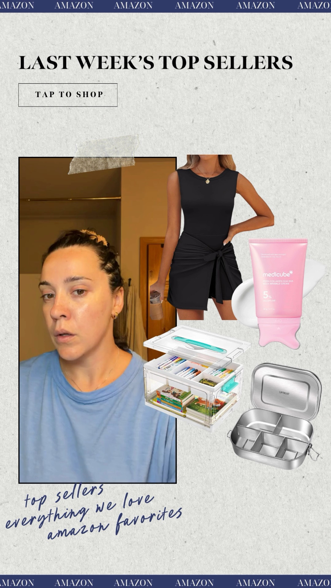 Last weeks top Amazon sellers! Viral medicube sculpting cream, cotton romper dress, kids toy storage, stainless steel non tox lunch box!

#LTKKids #LTKmomlife #LTKselfcare