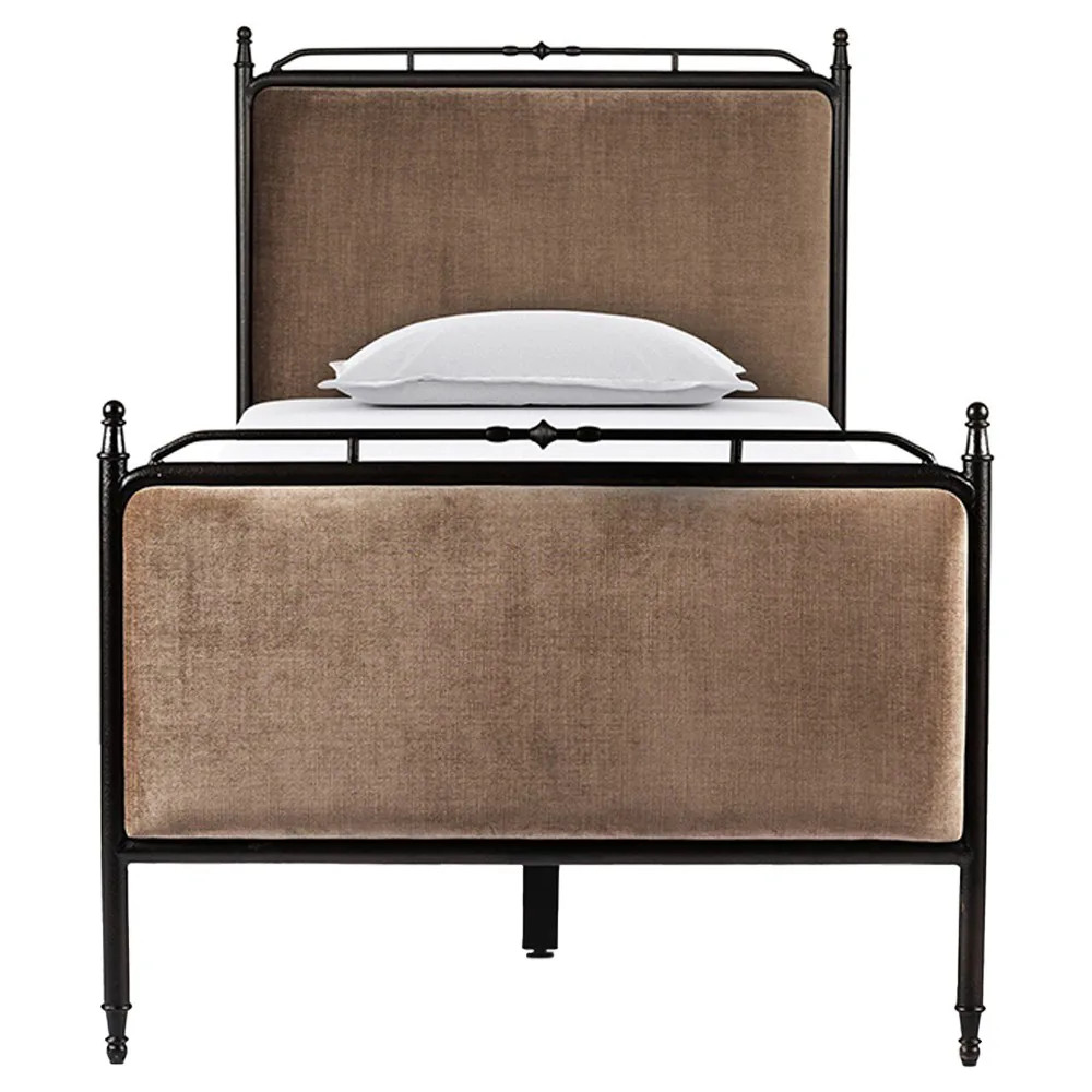 Leyla Altair Mushroom Iron Bed - Twin | Kathy Kuo Home