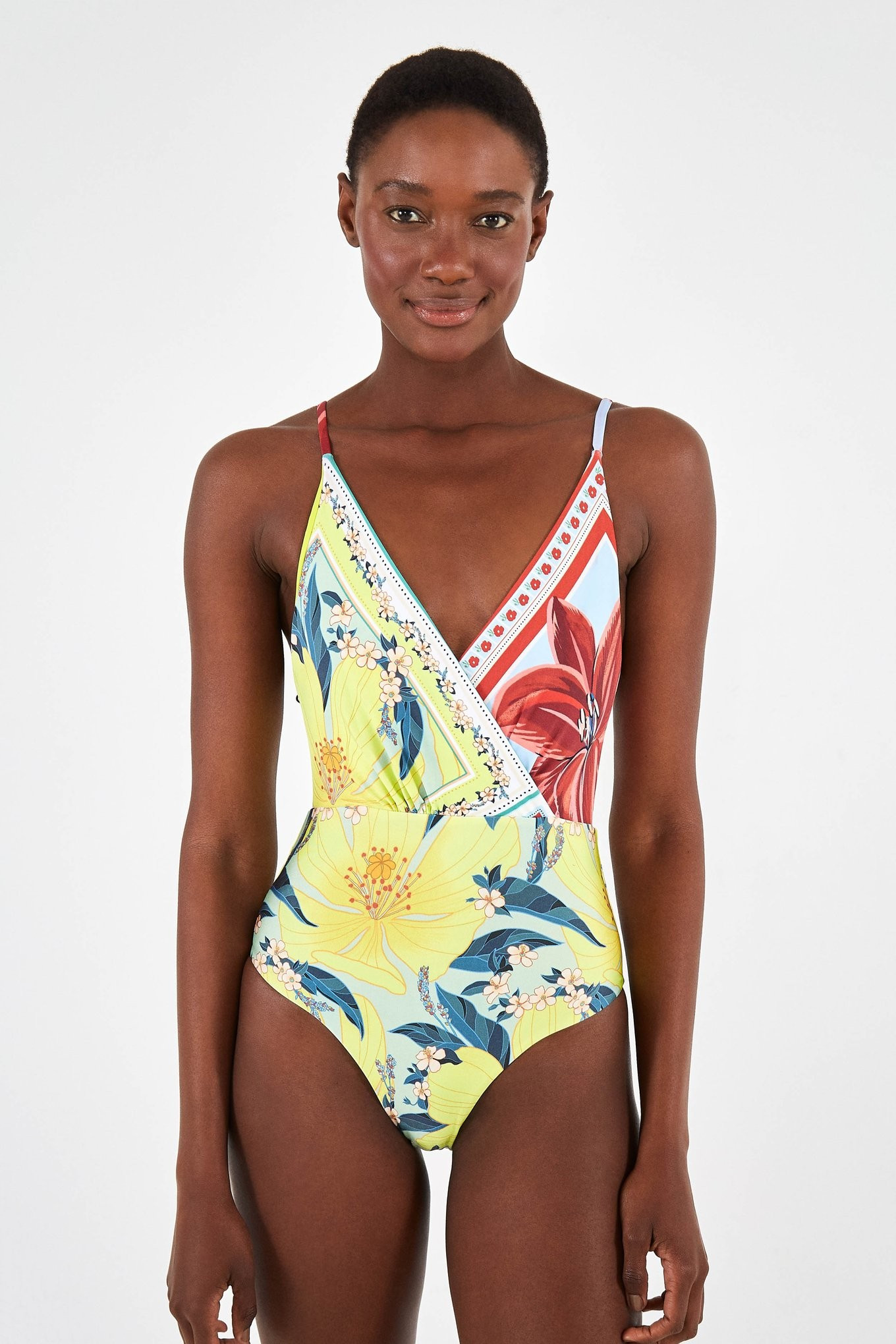 floral scarf one piece | FarmRio (US)