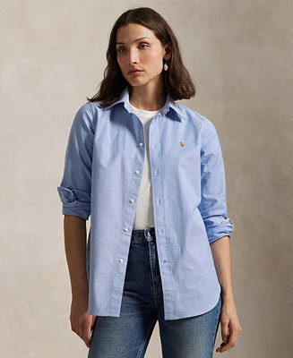 Women's Stretch Slim Fit Oxford Shirt | Macy's