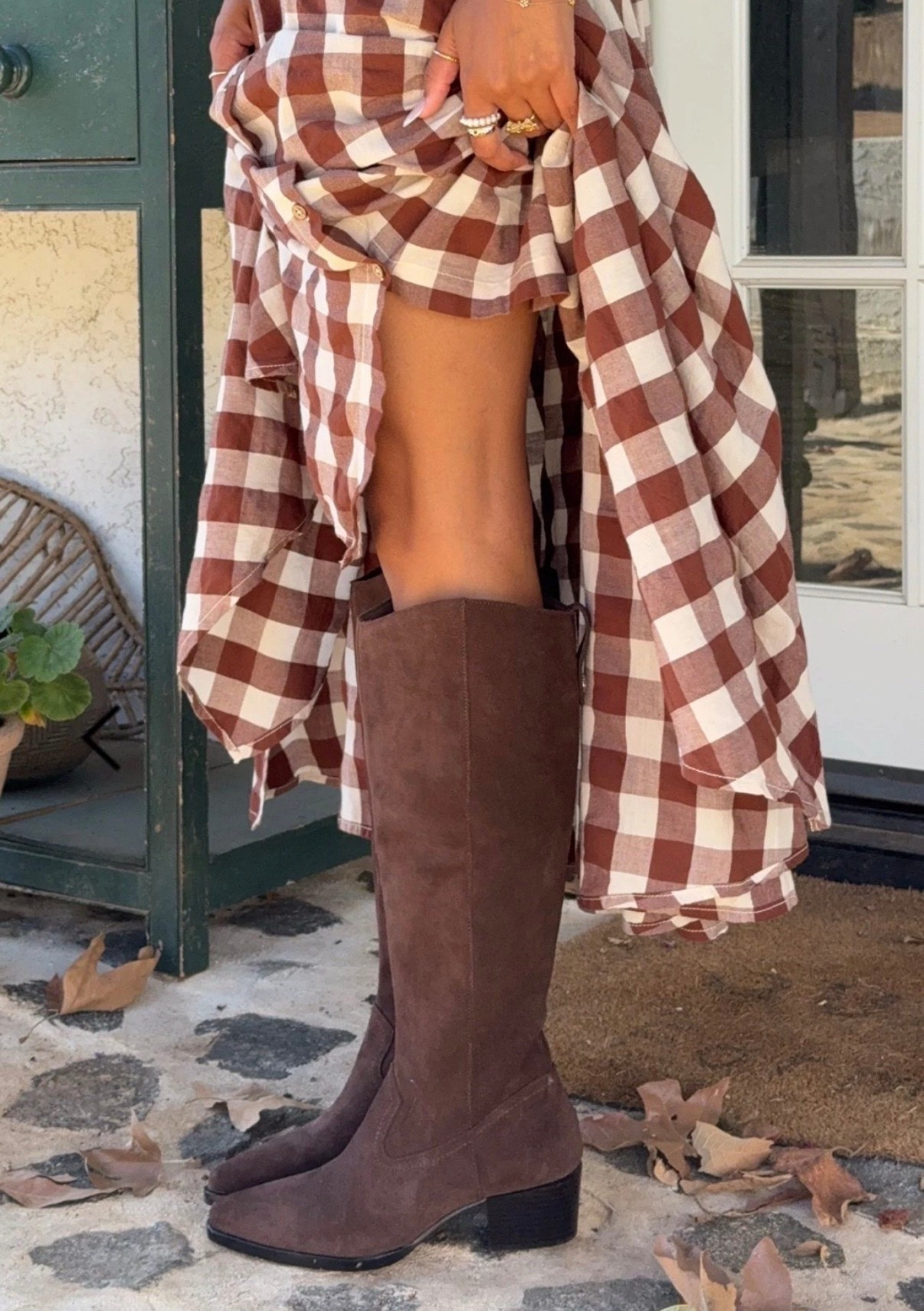 Western boots
Cowboy boots 
Boots 
Fall outfit 
Plaid dress #LTKStyleTip #LTKShoeCrush

#LTKSeasonal