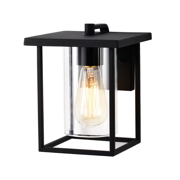 Larkyn Black 8.25'' H Outdoor Wall Lantern | Wayfair North America
