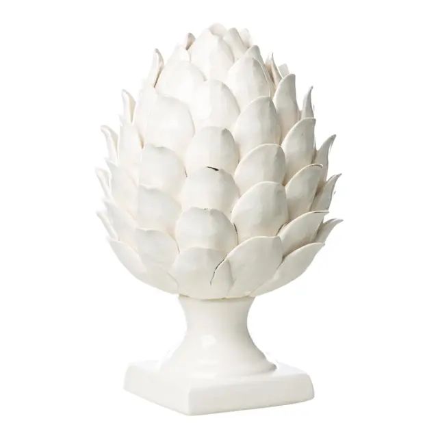 Vinci White Ceramic Artichoke | Chairish
