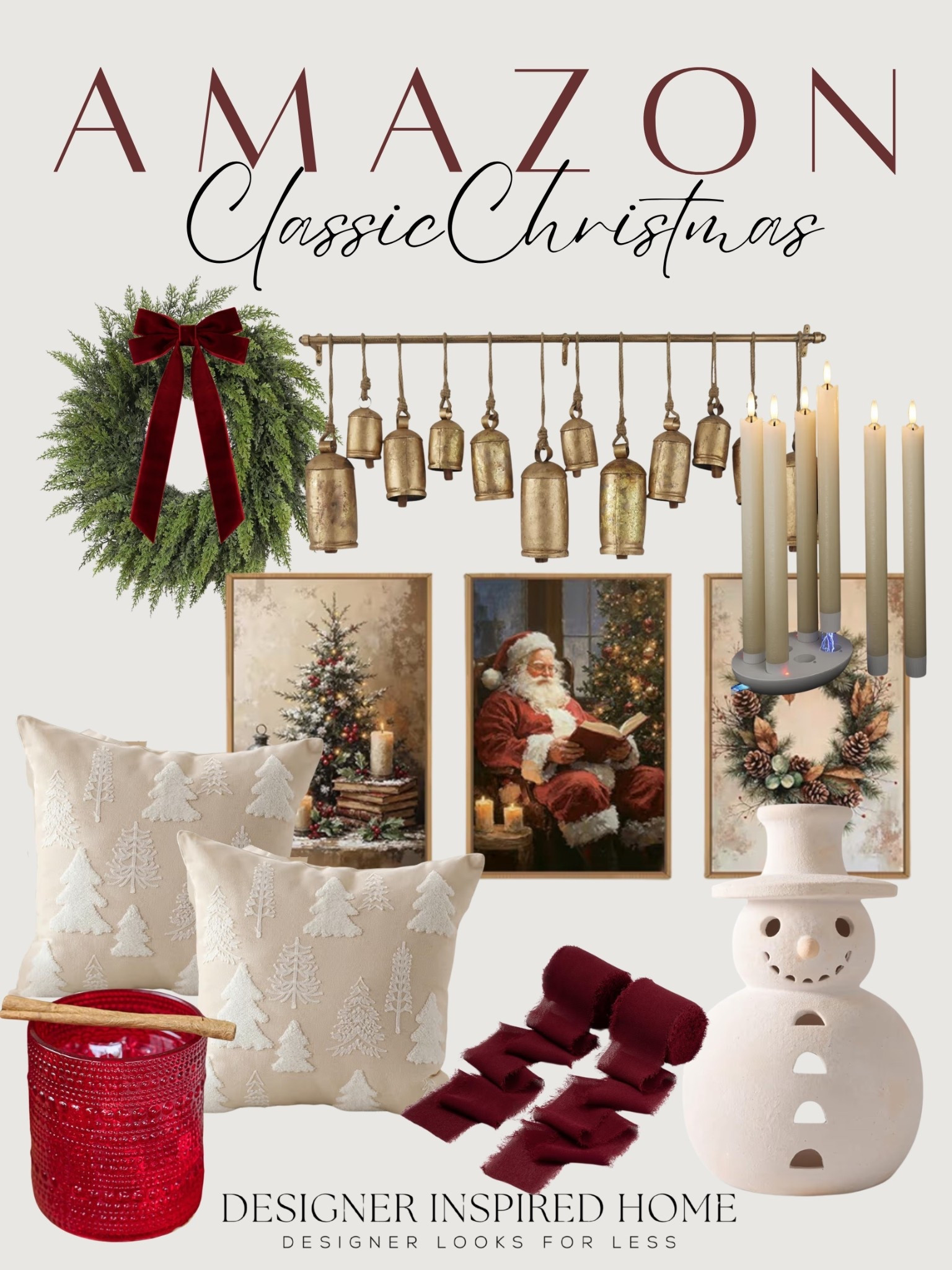 Amazon Classic Christmas finds! Loving the rechargeable candles! 

#LTKFindsUnder50 #LTKHome #LTKHoliday