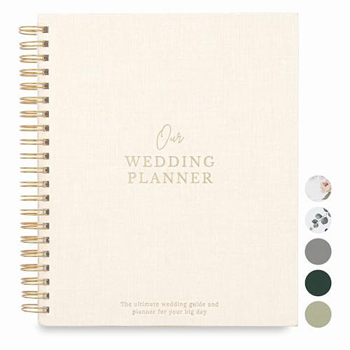Nook Theory Comprehensive Linen Wedding Planner and Keepsake - Perfect for Newly Engaged Gift, Wedding Planning and Organizer Book for the Bride (Cream) | Amazon (US)