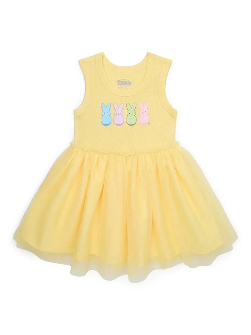 Peeps Toddler Girls’ Sleeveless Tutu Easter Dress, Sizes 12M-5T | Walmart (US)