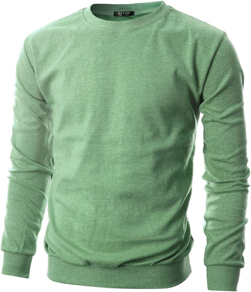 GIVON Mens Crew Neck Sweatshirt Lightweight long Sleeve Pullover | Amazon (US)