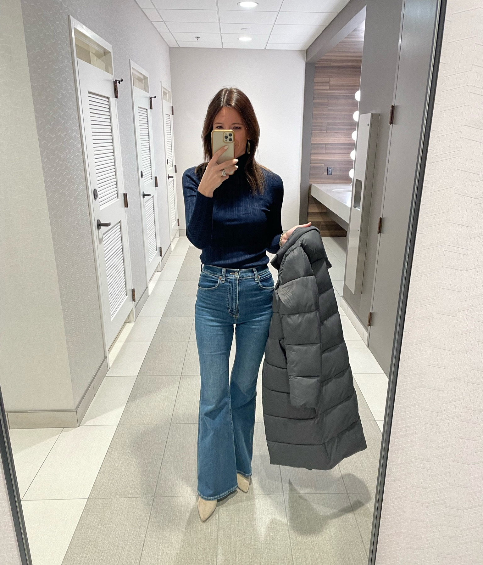 Monday office OOTD! I love this top from Abercrombie and it’s super marked down today! Keeping myself warm in this icy weather with my favorite coat from Amazon! 

#LTKfindsunder100 #LTKworkwear #LTKstyletip