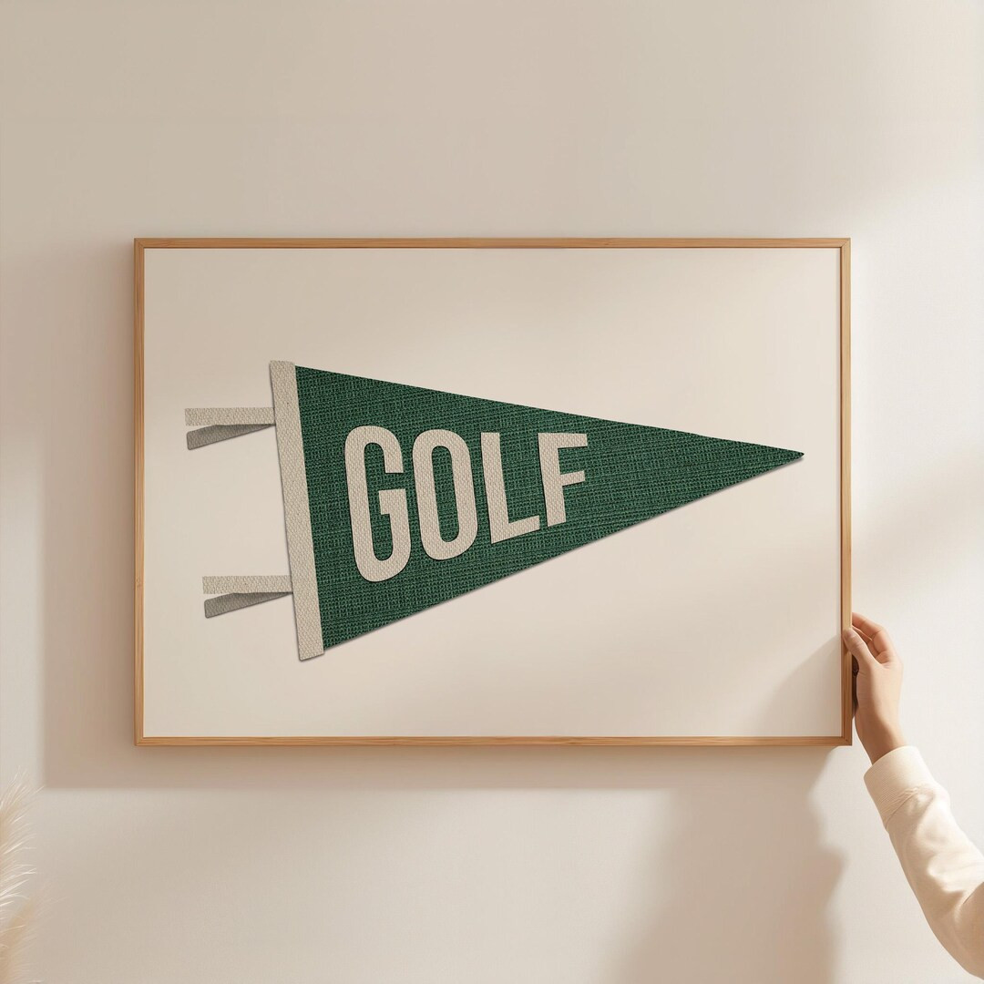 Golf Pennant Flag Poster, Golf Print, Golf Print, Golf Wall Decor, Golf Artwork, Golf Wall Art - ... | Etsy (US)