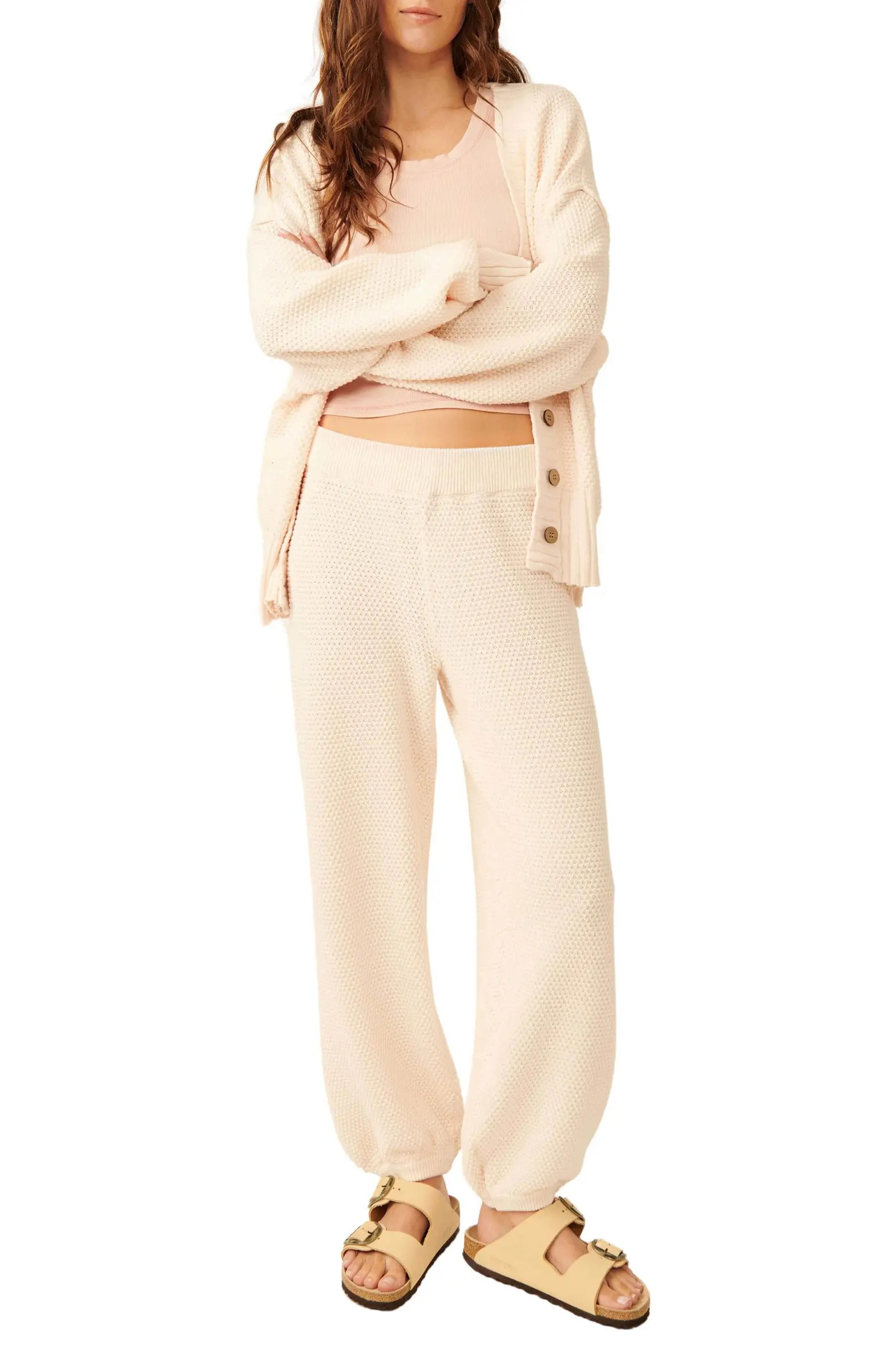 Hailee Waffle Stitch Cardigan & Pants | Nordstrom