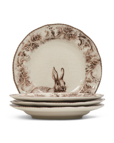 Set Of 4 Porcelain Salad Plates | TJ Maxx