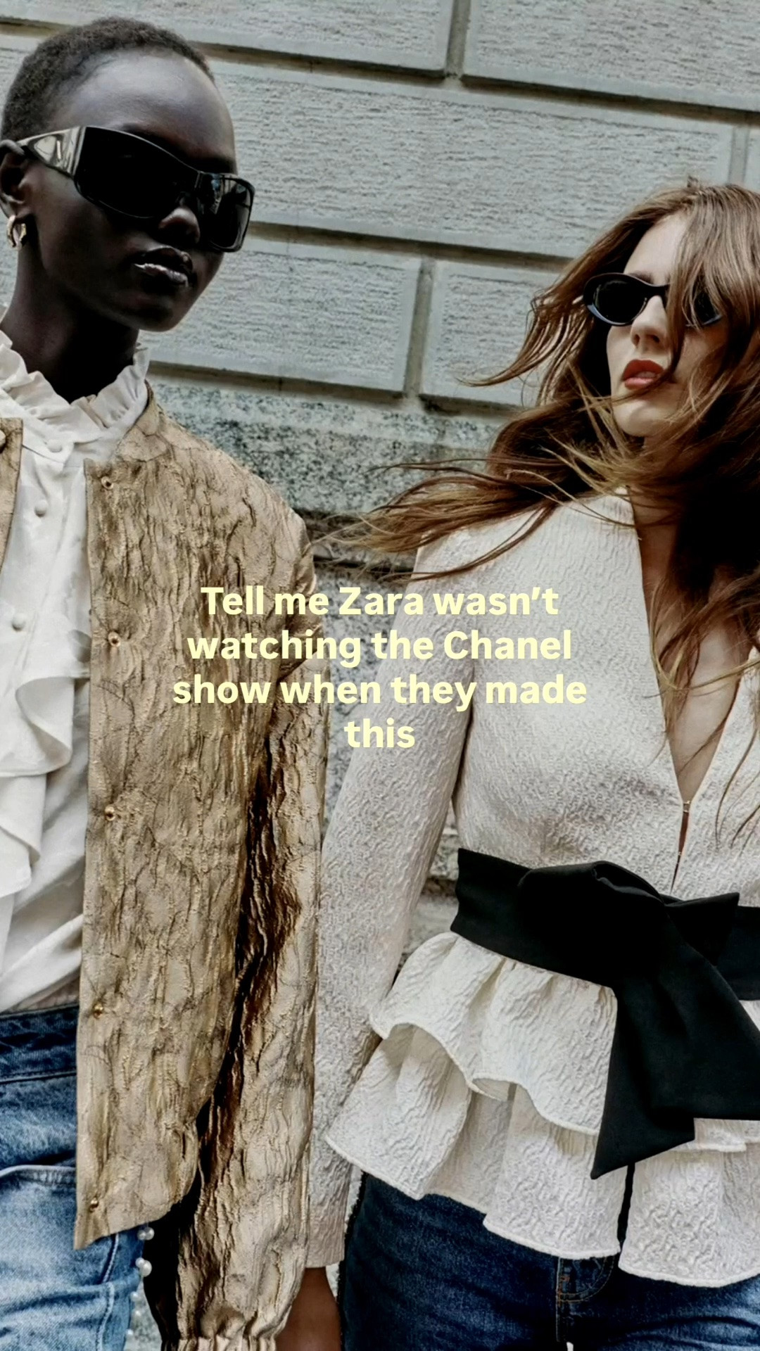 Zara’s new collection is giving Chanel and I’m not okay 🤍 Cap toe slingbacks, the crystal collar cropped jacket, pearl trim jeans, and the lace hem skirt. Shop every piece from the reel here. Sizing runs small, so size up if you’re between sizes.

#LTKootd #LTKmomlife #LTKOver40