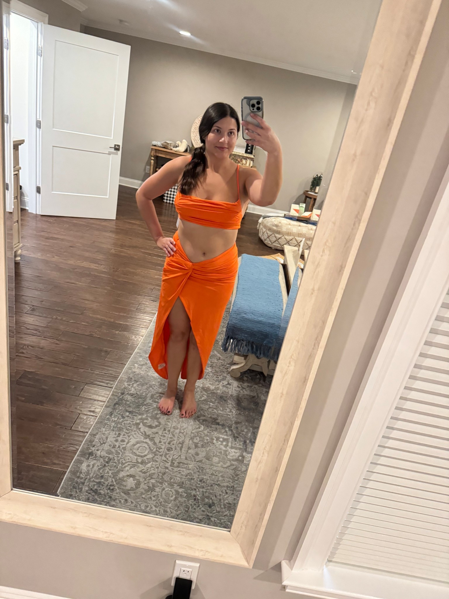 Cute little vacation set 🧡 #vacationoutfits #resort #springbreak #mexico #orange #matchingset #coverup #beach #resortwear

#LTKStyleTip #LTKFindsUnder50 #LTKTravel