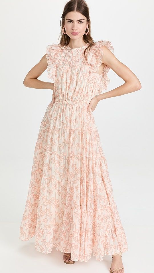 Printed Maxi Voile Dress | Shopbop