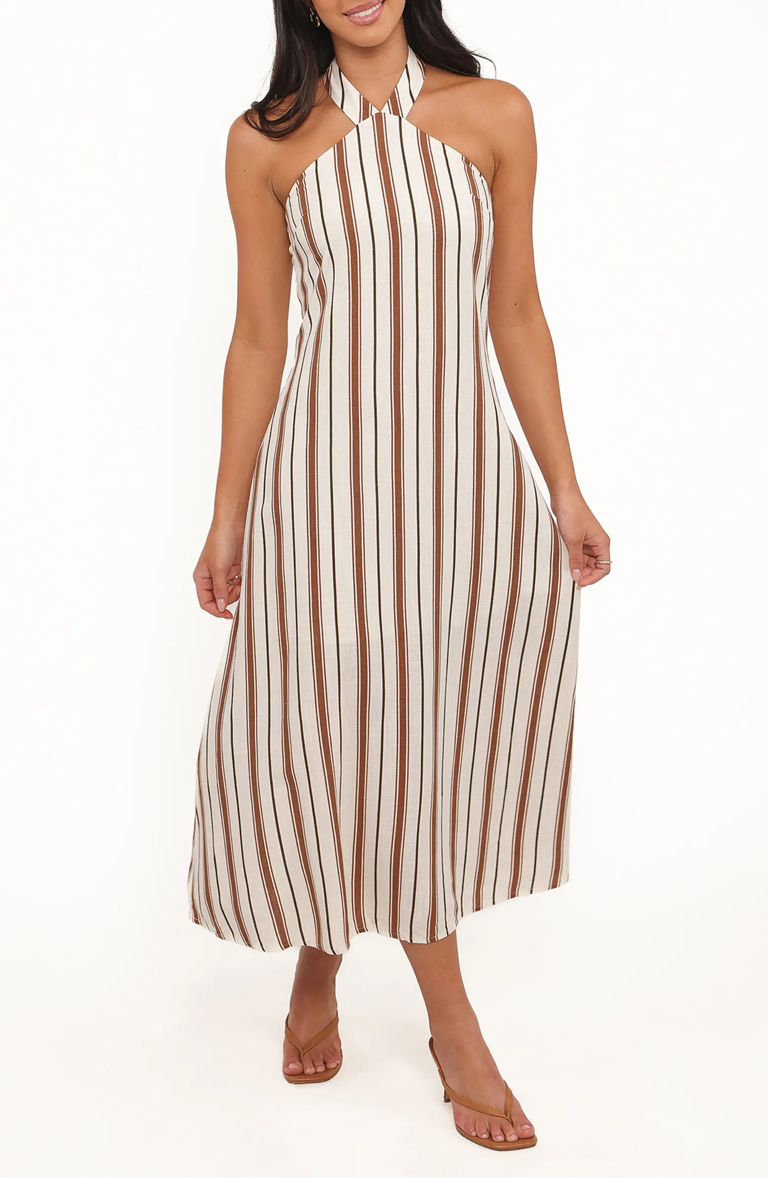 Katherine Sleeveless Stripe Midi Dress | Nordstrom