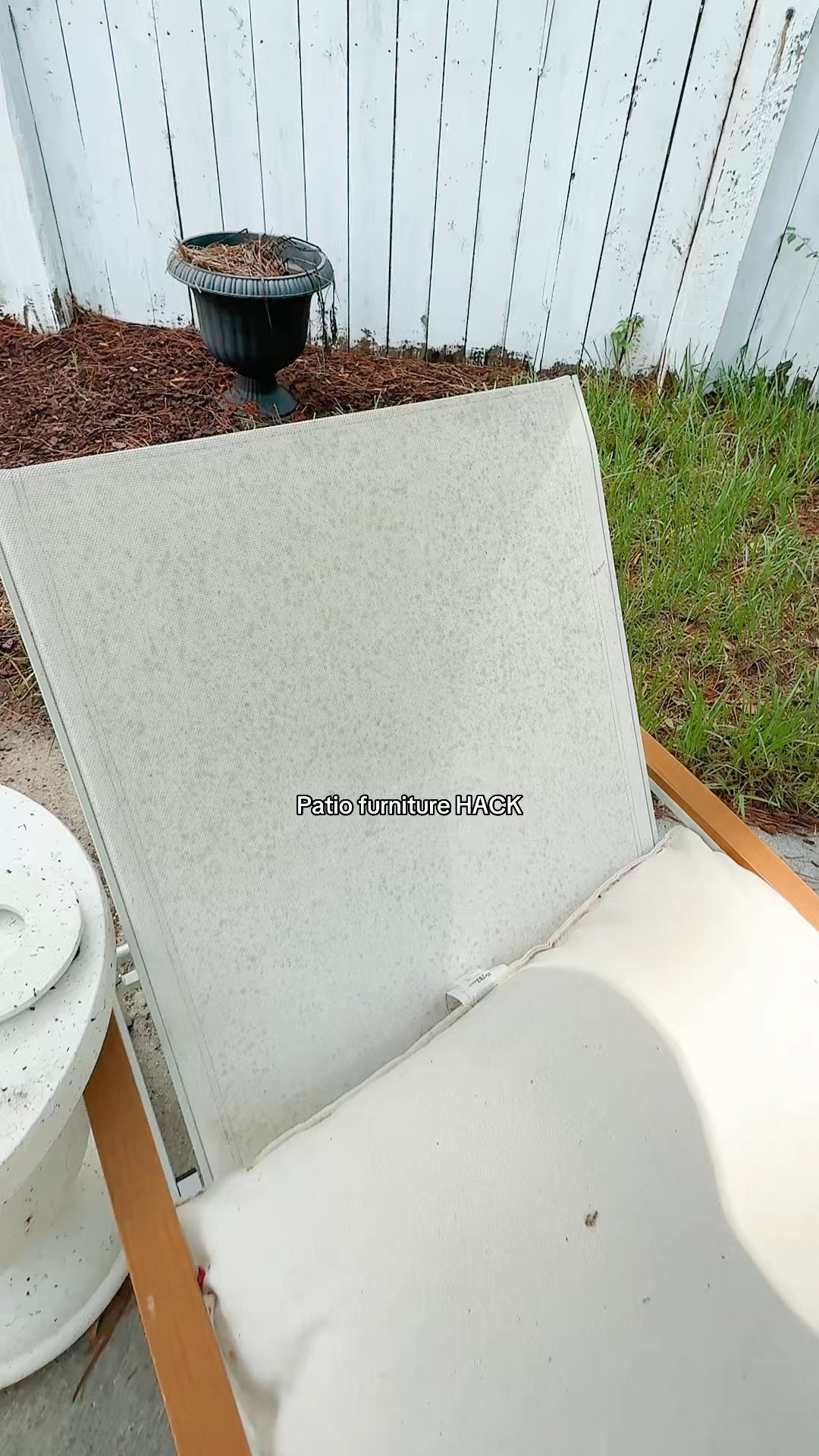 Patio furniture hack 
Summer furniture 
Outdoor living 
Mildew 
Cleaning product hack

#LTKHome #LTKvlog #LTKSeasonal