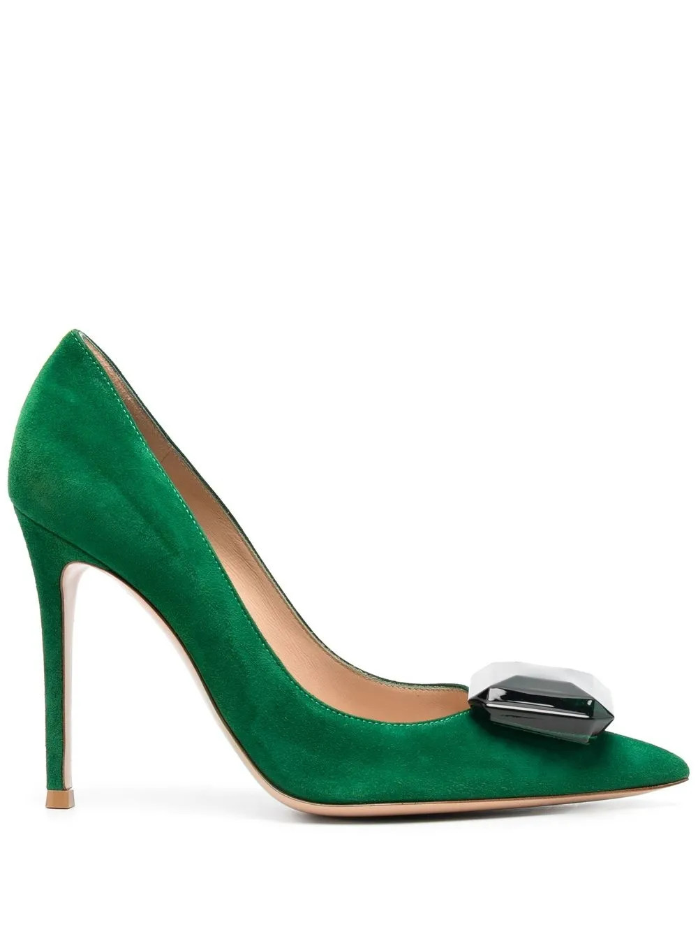 Gianvito Rossi Jaipur 105mm gemstone-embellished Pumps | Green | FARFETCH | Farfetch Global