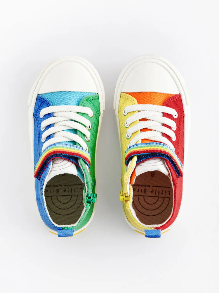 Buy Little Bird by Jools Oliver Red/Blue Younger Multi Canvas Hi-Top Trainers from Next USA | Next US