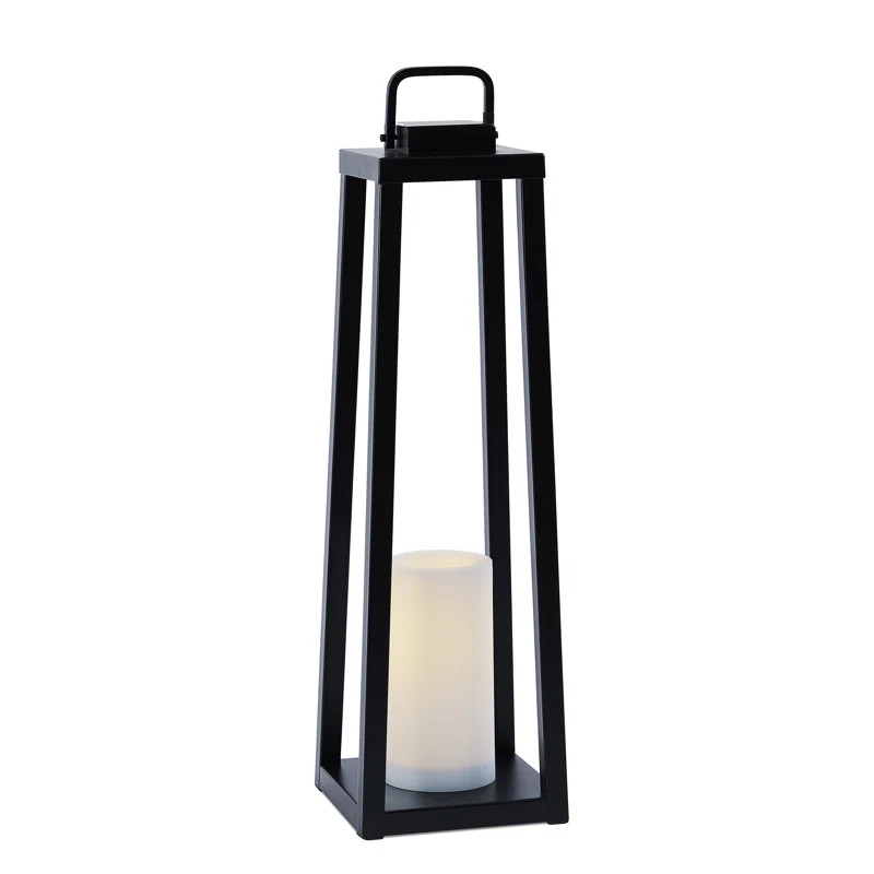 Redvale Battery Powered Integrated LED Outdoor Lantern with Electric Candle | Wayfair North America