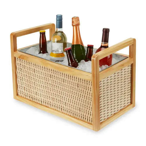 TWINE Rattan and Wood Beverage Tub at Nordstrom | Nordstrom